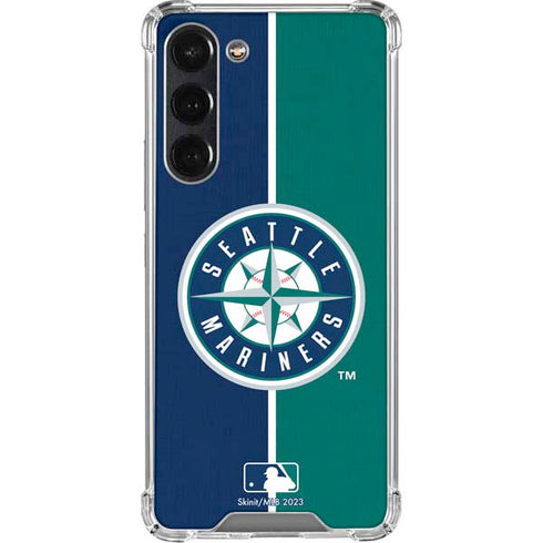 MLB Seattle Mariners Split Galaxy S24 FE Clear Case